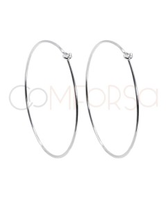 Sterling silver 925 Hoop earring with catch 25 mm