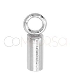 Tubo abierto con anilla 6 x 2.1mm plata 925ml