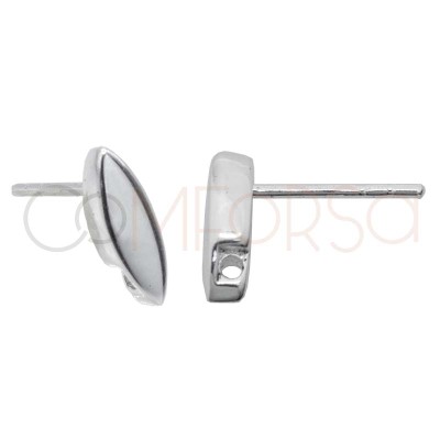 Pendiente oval con puntas