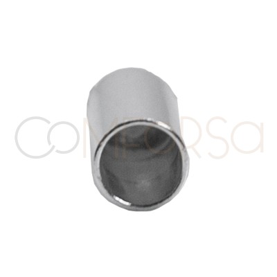 Tubo abierto con anilla 6 x 2.1mm plata 925ml