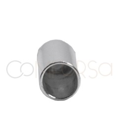 Tubo abierto con anilla 6 x 2.1mm plata 925ml