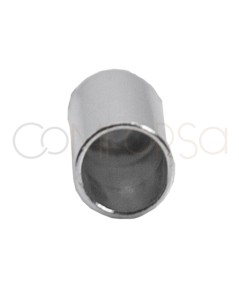 Sterling silver 925 End cap with jump ring 6 x 4.1 mm