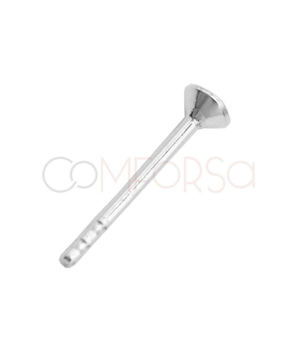 Cono con palillo 3 mm plata 925 ml