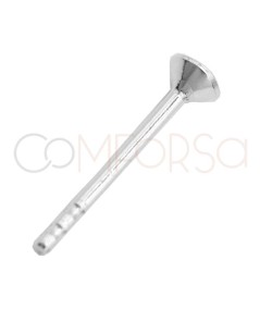 Cono con palillo 3 mm plata 925 ml