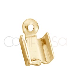 Sterling Silver 925 gold-plated clamp with ring 5x8mm