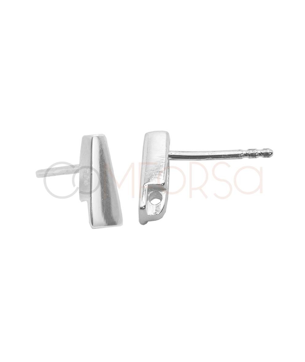 pendiente triangular de plata de ley