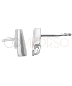pendiente triangular de plata de ley