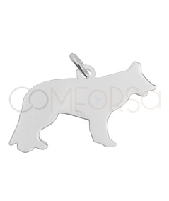 Colgante perro Pastor Alemán 24x15mm Plata 925