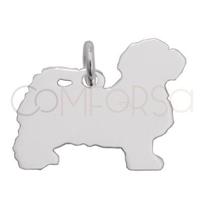 Colgante perro Bichón Maltés 16 x 15mm Plata 925