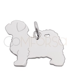 Colgante perro Bichón Maltés 16 x 15mm Plata 925