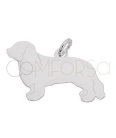 Colgante perro Cocker spaniel 24 x 15mm Plata 925