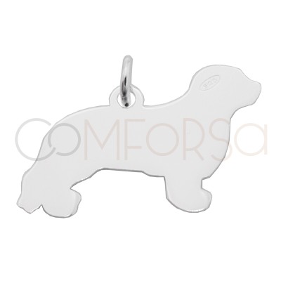 Colgante perro Cocker spaniel 24 x 15mm Plata 925