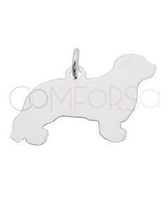 Colgante perro Cocker spaniel 24 x 15mm Plata 925