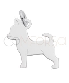 Sterling silver 925 Chihuahua dog pendant 12 x 15mm