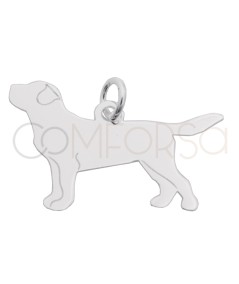 Colgante perro labrador 23x15mm Plata 925