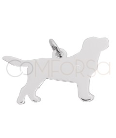 Sterling silver 925 Labrador dog pendant 23 x 15mm