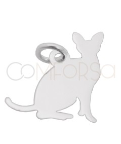 Dije gato egipcio 15 x 15mm Plata 925