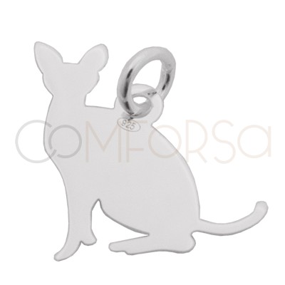 Dije gato egipcio 15 x 15mm Plata 925