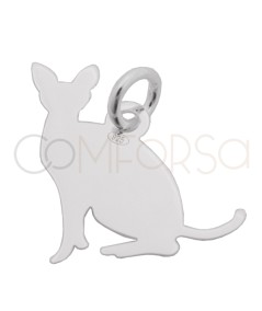 Dije gato egipcio 15 x 15mm Plata 925