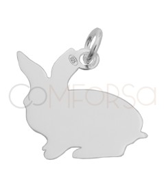 Sterling silver 925 rabbit pendant 15 x 15mm