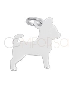 Engraving + Sterling silver 925 Chihuahua dog pendant 12 x 15mm