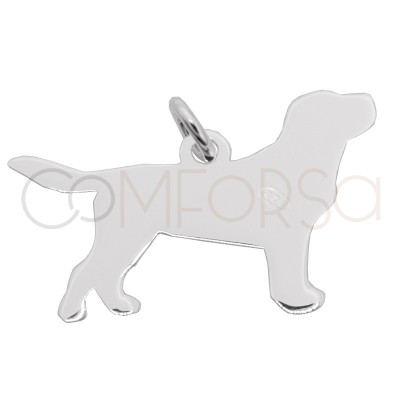 Colgante perro labrador 23x15mm Plata 925