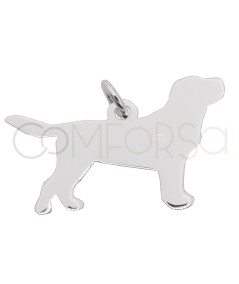 Colgante perro labrador 23 x 15mm Plata 925