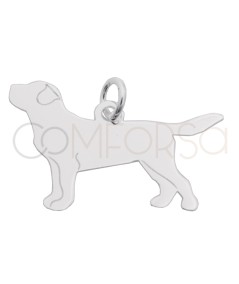 Engraving + Sterling silver 925 Labrador dog pendant 23 x 15mm