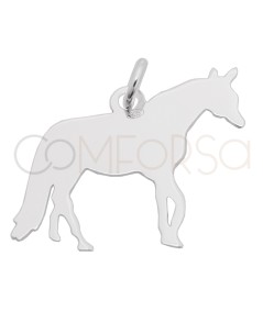 Engraving + Sterling silver 925 horse pendant 21 x 15mm