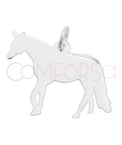 Engraving + Sterling silver 925 horse pendant 21 x 15mm