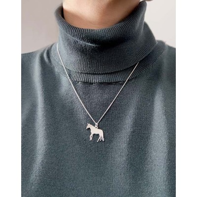 Sterling silver 925 horse pendant 21 x 15mm