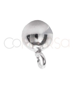 Sterling silver 925 Ball Earring with rings 3 mm