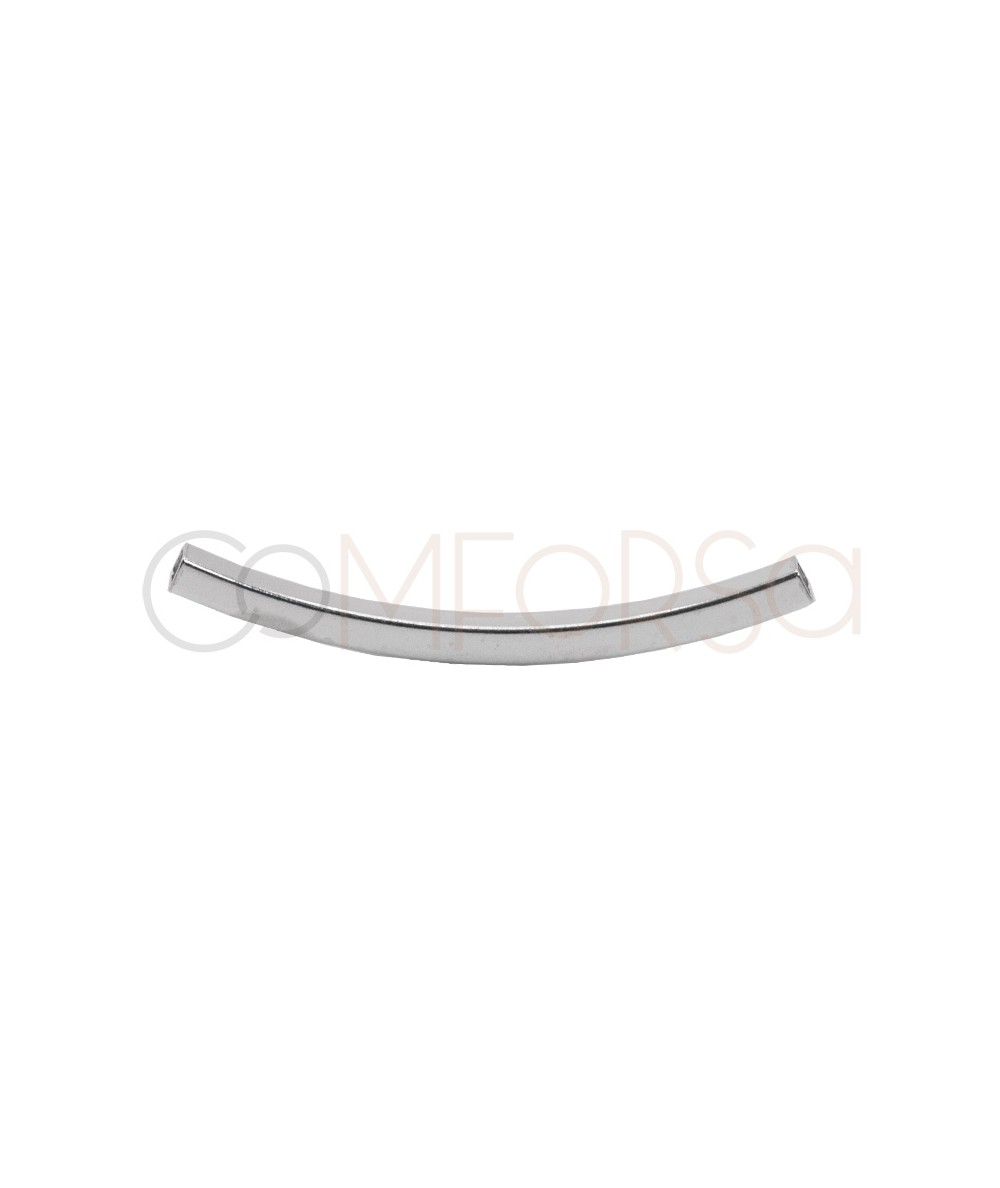 Buy Curved tubes online : Sterling silver 925 Bent squared tube 2