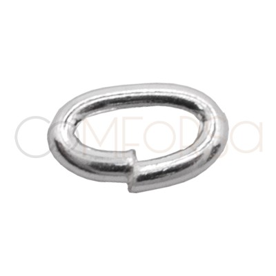 Anilla ovalada abierta 2.5 x 4mm plata 925ml