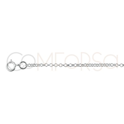 Gold-plated sterling silver 925 belcher chain with jump rings & extender 35 cm + 6 cm