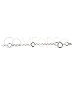 Gold-plated sterling silver 925 belcher chain with jump rings & extender 35 cm + 6 cm