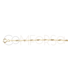Sterling silver 925 Singapore bracelet (2.2mm) 15cm + 3cm
