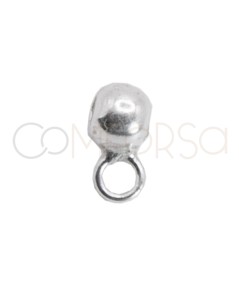 Sterling silver 925 ball (4mm) with jump ring & silicone