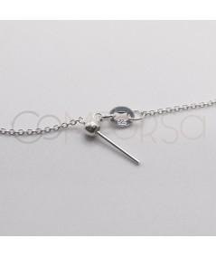 Sterling silver 925 adjustable choker 50cm