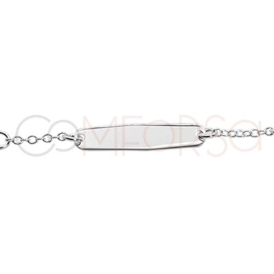 Children´s identity bracelet  13 + 2 cm sterling silver 925