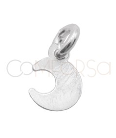 Sterling silver 925 smooth moon mini pendant 5 x 6mm