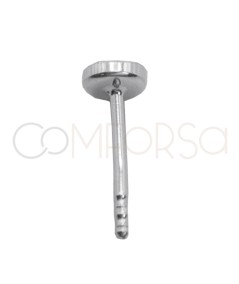 Base cabuchón con palillo 4mm (interior) Plata 925