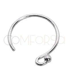 Sterling silver 925 circular hook with ball 13 x 16mm