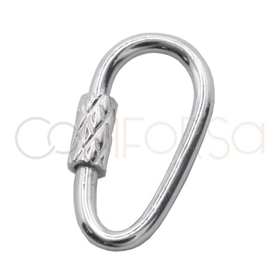 Cierre ovalado con rosca Plata 925