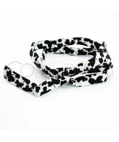 White/black ribbon 63 cm