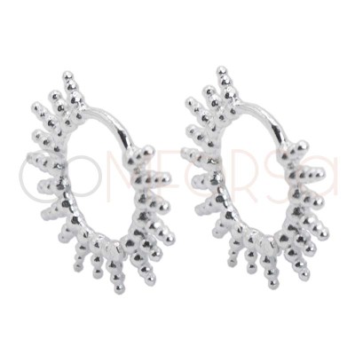 Buy Hoop earrings online : Gold-plated sterling silver 925 hoop earrings  with balls 12mm - Com-forsa S.L.
