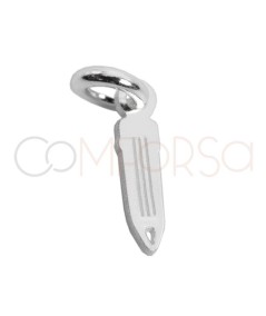 Dije mini lápiz 2 x 8mm Plata 925