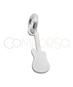 Colgante mini guitarra eléctrica 3 x 9mm Plata 925