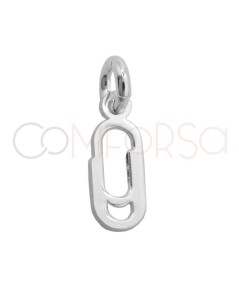 Colgante mini clip 4 x 9mm Plata 925