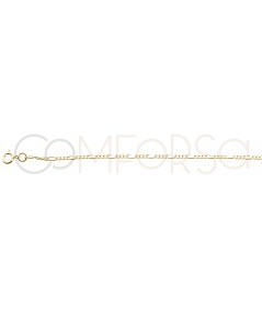 Sterling silver 925 figaro chain anklet 22 + 4cm